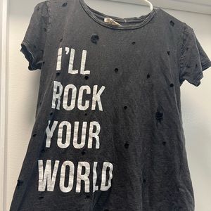 Distressed graphic tee